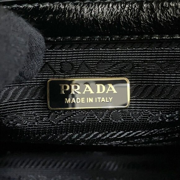 PRADA Shoulder Bag Size Medium Leather Black 1BD376 - Picture 8 of 13